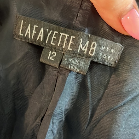 Lafayette 148 NY Blazer Wool Blend Size 12 Black - Picture 6 of 9